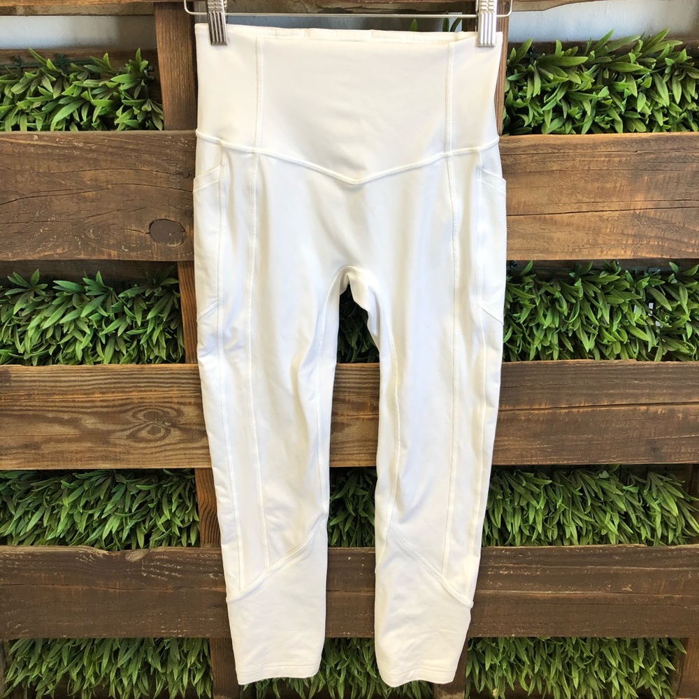Lululemon Solid White Full Length Leggings Size 4